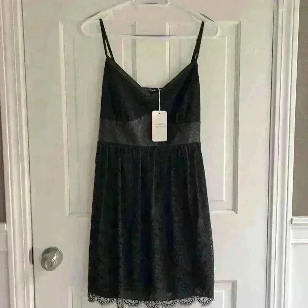 NWT black lace dress witchy, fairy grunge style size nosferatu 10 whimsigoth